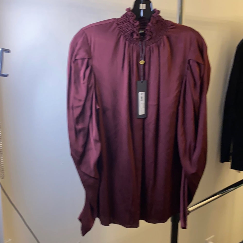 Kobi Halperin burgundy blouse